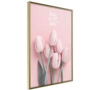 Affiche Murale Encadrée "Welcome Bouquet" 21 x 30 cm Or G