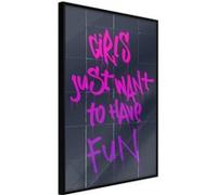Affiche Murale Encadrée What Girls Want 30 x 42 cm Noir NOIR