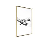 Affiche Murale Encadrée "Where is the Other End" 21 x 30 cm Or