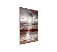 Affiche Murale Encadrée "Whisper of the Sea" 30 x 42 cm Or