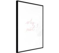 Affiche Murale Encadrée Why Not 21 x 30 cm Noir