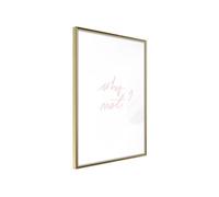 Affiche Murale Encadrée "Why Not" 30 x 42 cm Or