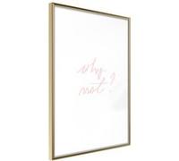Affiche Murale Encadrée Why Not 30 x 42 cm Or