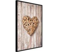 Affiche Murale Encadrée "Wicker Love" 30 x 42 cm Noir NOIR G