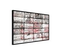 Affiche Murale Encadrée "Wine History" 60 x 40 cm Noir