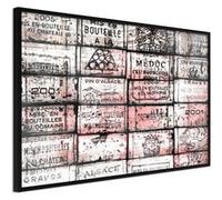 Affiche Murale Encadrée "Wine History" 60 x 40 cm Noir