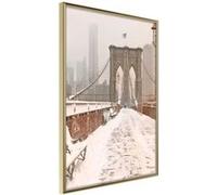 Affiche Murale Encadrée "Winter in New York" 21 x 30 cm Or Multicolore G