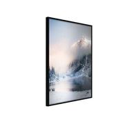 Affiche Murale Encadrée Winter in the Mountains 21 x 30 cm Noir NOIR