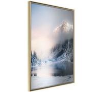 Affiche Murale Encadrée Winter in the Mountains 30 x 42 cm Or