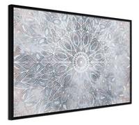 Affiche Murale Encadrée "Winter Mandala" 30 x 20 cm Noir