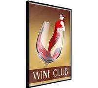 Affiche Murale Encadrée Woman is Like a Wine 21 x 30 cm Noir NOIR