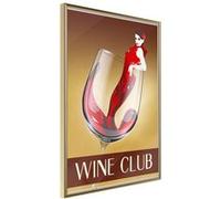 Affiche Murale Encadrée Woman is Like a Wine 21 x 30 cm Or