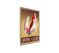 Affiche Murale Encadrée Woman is Like a Wine 30 x 42 cm Or