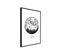 Affiche Murale Encadrée "Wonders of Nature" 21 x 30 cm Noir