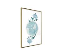 Affiche Murale Encadrée "World in Shades of Blue" 21 x 30 cm Or