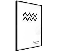 Affiche Murale Encadrée "Zodiac Aquarius II" 30 x 42 cm Noir NOIR G