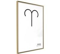 Affiche Murale Encadrée "Zodiac Aries II" 21 x 30 cm Or Multicolore G