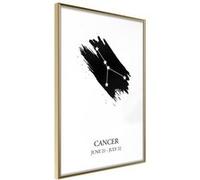 Affiche Murale Encadrée Zodiac Cancer I 21 x 30 cm Or
