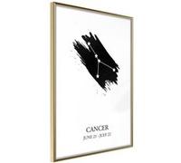 Affiche Murale Encadrée "Zodiac Cancer I" 40 x 60 cm Or Multicolore G