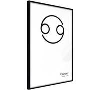 Affiche Murale Encadrée Zodiac Cancer II 21 x 30 cm Noir