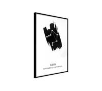 Affiche Murale Encadrée "Zodiac Libra I" 40 x 60 cm Noir