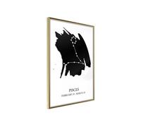 Affiche Murale Encadrée "Zodiac Pisces I" 30 x 42 cm Or G