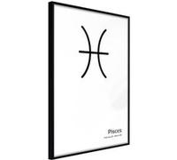 Affiche Murale Encadrée Zodiac Pisces II 21 x 30 cm Noir NOIR