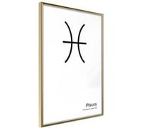 Affiche Murale Encadrée Zodiac Pisces II 30 x 42 cm Or