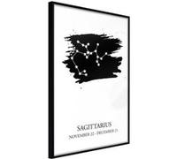 Affiche Murale Encadrée "Zodiac Sagittarius I" 21 x 30 cm Noir NOIR G