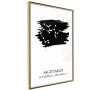 Affiche Murale Encadrée "Zodiac Sagittarius I" 30 x 42 cm Or