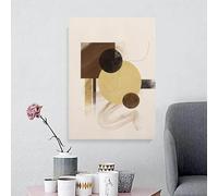 Affiche murale géométrique moderne de style bohème, abstraite et minimaliste, aux formes harmonieuses, idéale pour le salon, la chambre, le bureau et la décoration intérieure (60 x 80 cm, sans cadre).