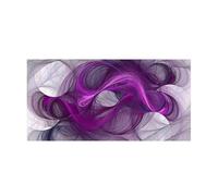 Affiche murale moderne abstraite à lignes épurées grand format style nordique minimaliste violet et noir impression sur toile pour la décoration murale du bureau ou du salon (20x40cm/cadre intérieur)