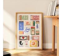 Affiche Murale Moderne Vintage Avec Boîte D'Allumettes Tendance Et Rétro Peinture Rouge Amusante Et Esthétique Pour Salon Chambre Bureau Bar 50X70Cm