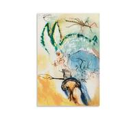 Affiche murale représentant le peintre de Salvador Dali (Alice au pays des merveilles) - Décoration de chambre à coucher - Cadeau - 50 x 75 cm