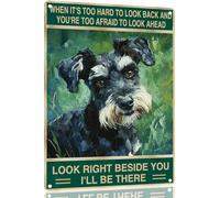 Affiche murale rétro en métal avec inscription « Right Beside You » - Pour intérieur et extérieur - Décoration de maison, bar, boutique, café - Cadeau vintage - 20,3 x 30,5 cm