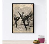 Affiche Nacnique de l'histoire côté Ouest - Danse. Blades de Film Antiques hollywoodiens. Conception de cinéma Vintage avec définitions. Taille A4 avec Cadre