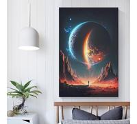 Affiche Oasis de l'aube mystique, toile murale, décoration moderne pour la maison, 20 x 30 cm