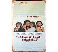 Affiche originale de film « About Last Night » de Rob Lowe Demi Moore - En métal - Style vintage - Décoration murale classique - Décoration murale pour café, bar, restaurant, cave, homme - Dimensions