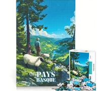 Affiche Pays Basque Puzzle 1000 pièces | 50x75cm Pour s'amuser en famille ce jeu anti-stress original s'emboîte parfaitement grâce à ses pièces de formes aléatoires.
