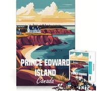Affiche Paysage de l'Île-du-Prince-Édouard, Puzzle de 1000 pièces pour Adolescents, stimule la mémoire, se détend, Bords précis, 50x75cm