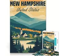 Affiche Paysage du New Hampshire, Puzzle de 1000 pièces pour Adultes, renforce la mémoire, se détend, Cadeau d'anniversaire de qualité (50x75cm)