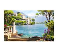 Affiche paysage illustré au lac de côme - 60x40cm - made in France