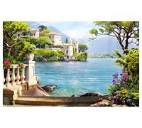 Affiche Paysage illustré au lac de côme - 60x40cm - Made in France - Made in France - 60x40