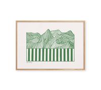 Affiche Peléton Papercut 04 Vert 50x70