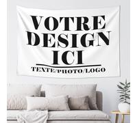 Affiche personnalisée Tapisserie Personnalisable Avec Photo Texte Poster de Vacances Tenture Murale pour Salon Chambre Décor Anniversaire Mariage Cadeau de Remise des Diplômes 152 cm x 130 cm