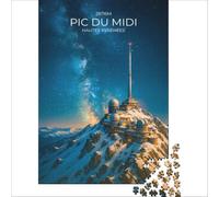 Affiche Pic du Midi Puzzles Adultes 1000 pièces | Assemblage de motifs Jeu stimulant Jouets antistress Vacances à la maison Passer le temps 50x75cm