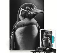 Affiche Portrait de Pingouin, Puzzle de 1000 pièces pour Adolescents, Jeu de logique et d'adresse, Divertissement partagé, décoration Murale (38x52cm)