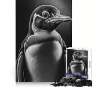 Affiche Portrait de Pingouin, Puzzle de 1000 pièces pour Adolescents, Jeu de logique et d'adresse, Divertissement partagé, décoration Murale (38x52cm)