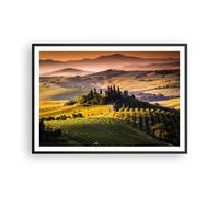 Affiche Poster 100x70cm Tableaux Image Agriculture ferme toscane vignoble Art