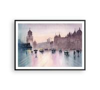 Affiche Poster 100x70cm Tableaux Image Aquarelle Ville Monuments Historiques Art
